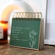 Be patient with yourself. Nothing in nature blooms all year round phrase in Positivity Desktop Flip Chart 