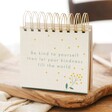 Be kind to yourself then let your kindness fill the world phrase in Positivity Desktop Flip Chart 