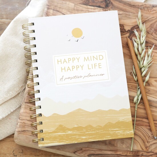 Sunset Yellow Happy Mind Happy Life Positivity Planner 
