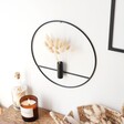 Black Metal Wire Wall Vase on Wall