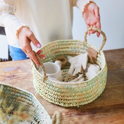 Medium Round Open Weave Basket