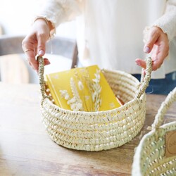 Small Round Open Weave Basket