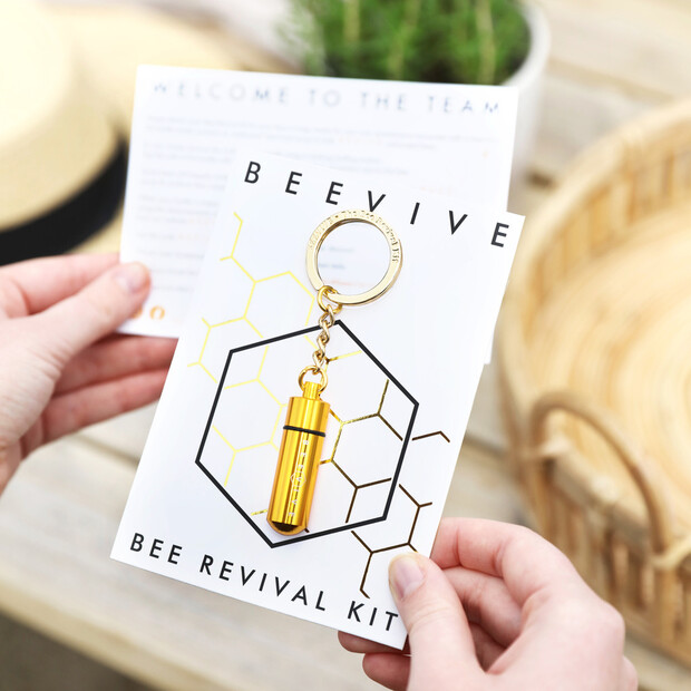 Beevive Bee Revival Kit Keyring in Gold Beevive Bee Revival Kit Keyring in Gold