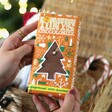 Front of Tony's Chocolonely Milk Chocolate Gingerbread Bar