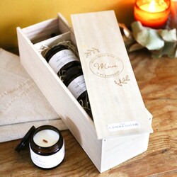 Personalised The Candle Brand Set of 3 Burn + Bloom Candles