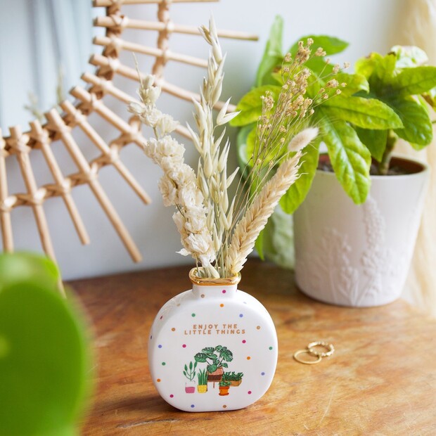 Enjoy The Little Things Bud Vase, H9cm Enjoy The Little Things Bud Vase, H9cm