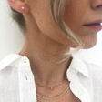 Lisa Angel Ladies' Sterling Silver Crystal Stud Earrings on Model