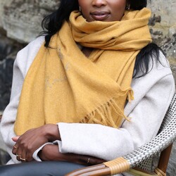 Personalised Embroidered Birth Flower Lightweight Winter Scarf
