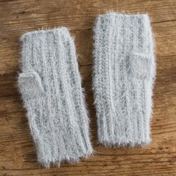Soft Knit Hand Warmers in Grey