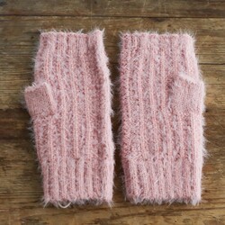 Soft Knit Hand Warmers in Pink
