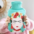 Model Holding House of Disaster Frida Kahlo Hot Water Bottle