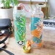 House of Disaster Luxe Glass Water Bottle Available in Bug and Leaf Print at Lisa Angel