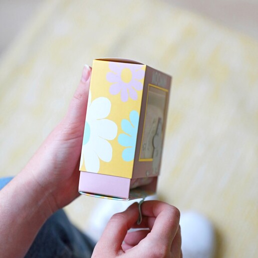 Side of  Moomin Daisy Flower Socks Packaging