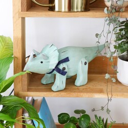House of Disaster Wood Effect Triceratops LED Night Light