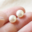 Ivory Sterling Silver Freshwater Pearl Stud Earring Sizes