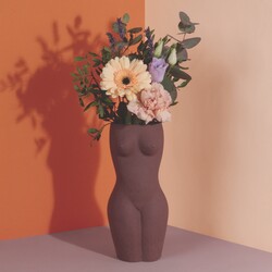 Ceramic Tall Body Vase, H23cm