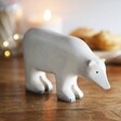 East of India Large Wooden Polar Bear Standing Decoration