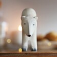 East of India Large Wooden Polar Bear Standing Decoration Facing Forward