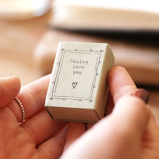 Whale Ornament Matchbox Packaging East of India Matchbox Whale Ornament Packaging