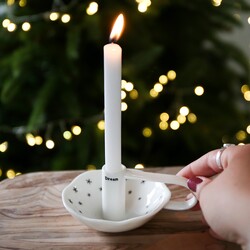 East of India Porcelain Dream Candle Holder
