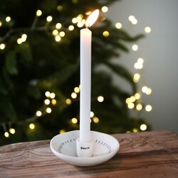 East of India Porcelain Peace Candle Holder