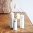East of India Set of Three Love You Always Bud Vases with Dried Flower Buds