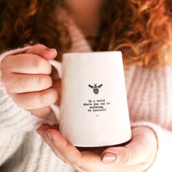 East of India Porcelain Bee Mug