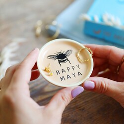 Personalised Bumblebee Ring Dish