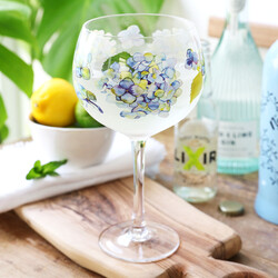 Hydrangea Balloon Gin Glass