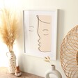 Stylish Minimalist A3 Abstract Faces Print