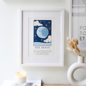 A4 The Moon Tarot Card Print 