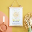 Pink and Yellow A4 The Sun Tarot Card Print