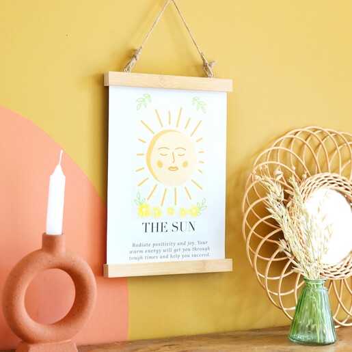 Illustrated A4 The Sun Tarot Card Print