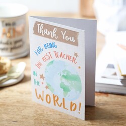 Best Teacher In The World Greetings Card