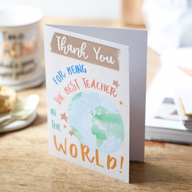 Best Teacher In The World Greetings Card Best Teacher In The World Greetings Card