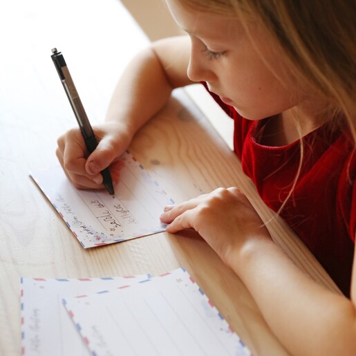 Kid Writing Letter for Santa
