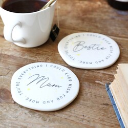 Personalised Everything I Could Wish For Organic Shape Coaster