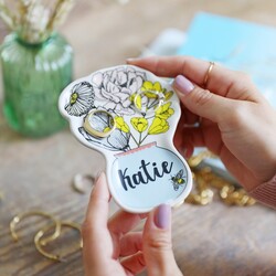 Personalised Wildflower Trinket Dish