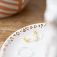 Close up of the leopard print edge on the trinket dish