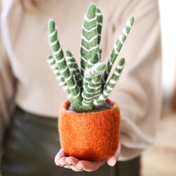 Handmade Felt Aloe Vera Standing Decoration