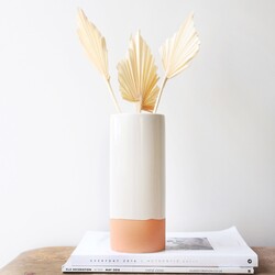 White Glaze Dipped Vase, H22cm