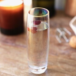 Iridescent Stemless Prosecco Glass