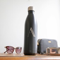 Sagaform Personalised Initial 'Hot and Cool' Stainless Steel Travel Bottle
