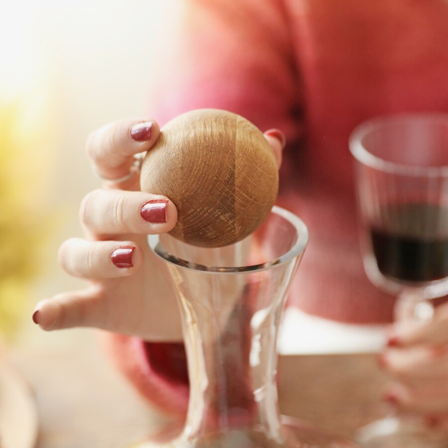 Sagaform Wine Carafe with Oak Stopper Gifts Lisa Angel