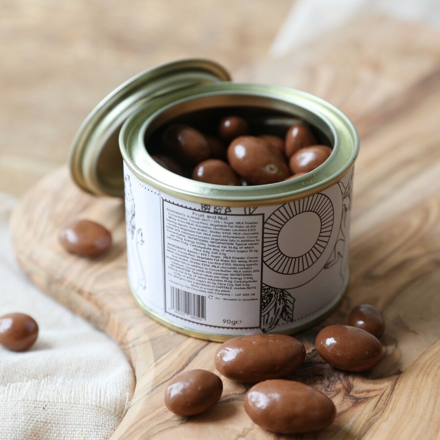 Tin of Milk Chocolate Coated Fruit and Nuts Lisa Angel