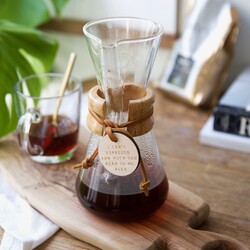 Personalised Three Cup Classic Chemex Glass Coffee Maker