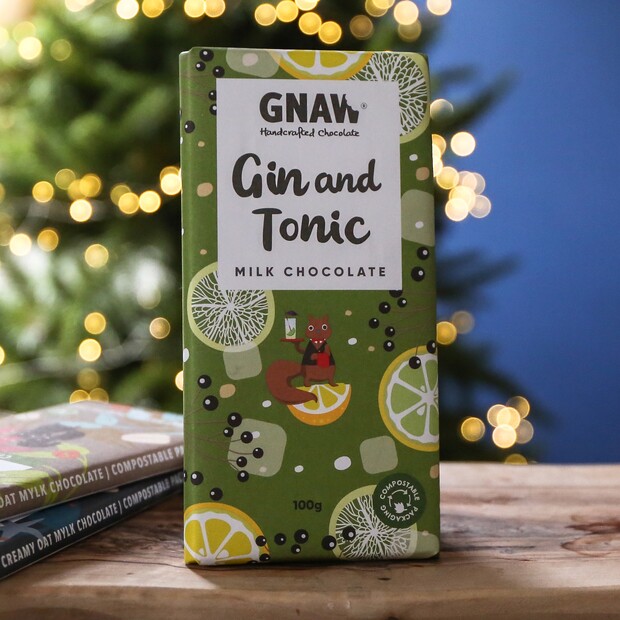 Gin and Tonic Milk Chocolate Gnaw Lisa Angel