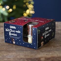 Gnaw Hot Choc-mas Santa and Snowman Chocolate Bombes