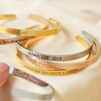 Women's Personalised Stainless Steel Torque Bangle