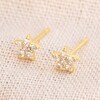Lisa Angel Crystal Star Stud Earrings in Gold